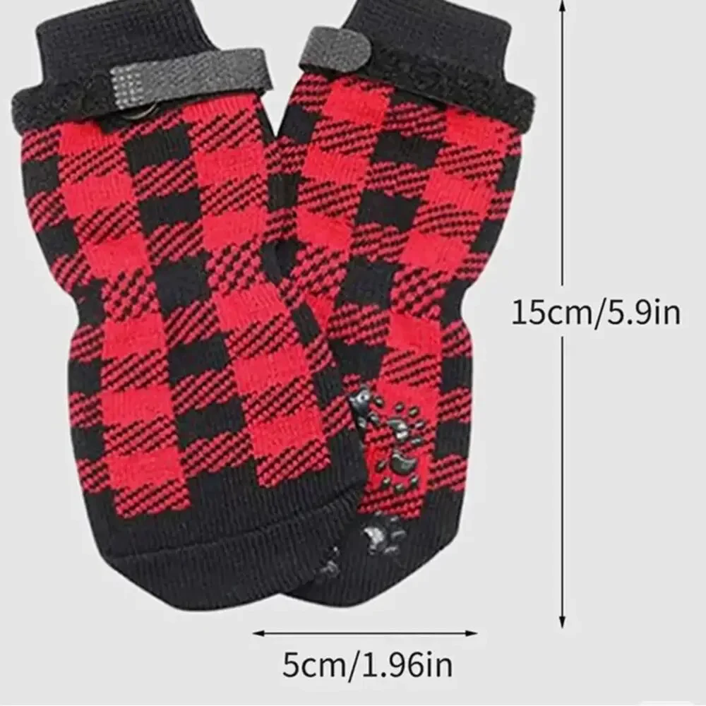 New 4 warm pet socks size medium